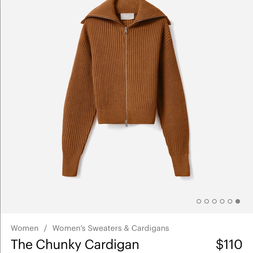 Everlane The Chunky Cardigan Toasted Almond Never Worn